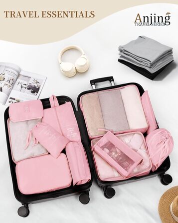 Органайзери для валіз, дорожні аксесуари, водонепроникні сумки-органайзери, 10 шт. Бежевий (Рожевий-11 шт.)