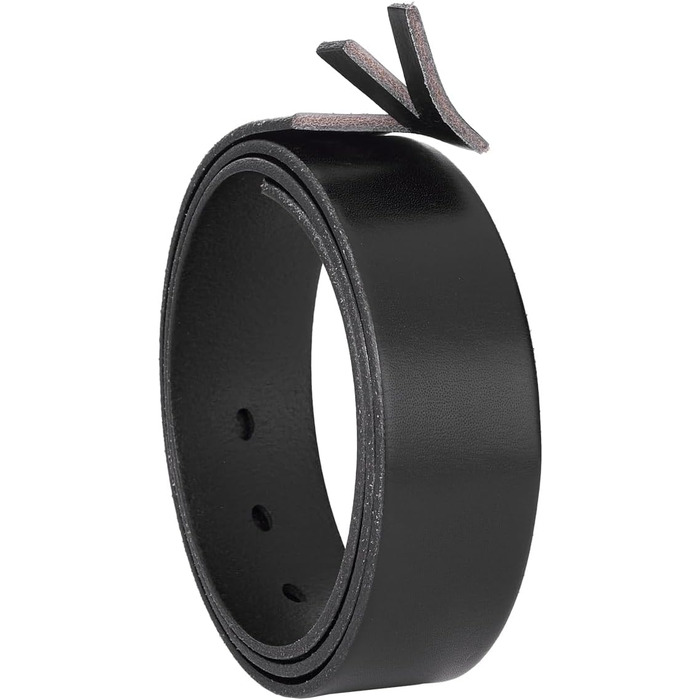 Чоловічий шкіряний ремінь: класичний джинсовий ремінь для чоловіків | З подарунковою коробкою, чорний колір, розмір L (105 см)