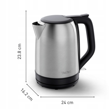 Електричний чайник Tefal KO5S0DE0, 2400 Вт, 1,7 л, сріблястий/сірий