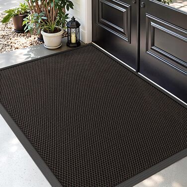 Килимок для дому та вулиці DEXI, водонепроникний, антиковзаючий, 90 x 150 см, коричневий