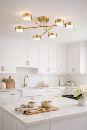 Підвісна люстра Elko-Lighting Mono Gold, 6 точок освітлення, GX53