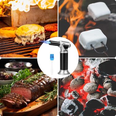 Газовий пальниковий набір Carehabi Flambierbrenner для кухні, приготування Creme Brulee, гриля, кемпінгу (бутан не входить до комплекту)