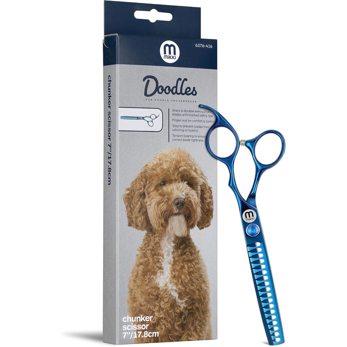 Ножиці Mikki Doodle для грумінгу собак та цуценят, 16,5 см - професійні ножиці для вирівнювання та стрижки шерсті
