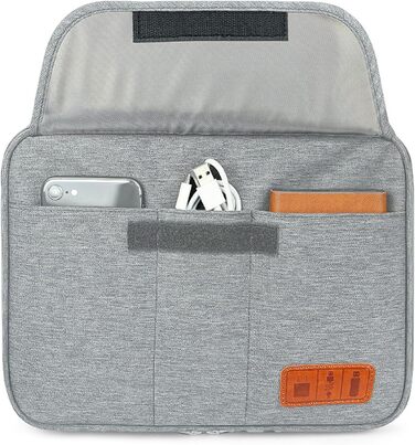 Органайзер для кабелів - сумка-організатор для аксесуарів електроніки, чохол для подорожей (28.5 x 23 x 6 см), сірий