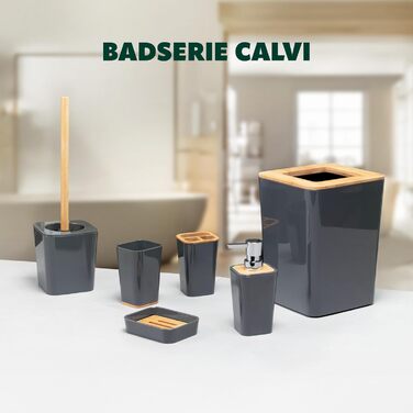 Тримач для мила Bremermann Calvi з бамбука та пластику (сірий)