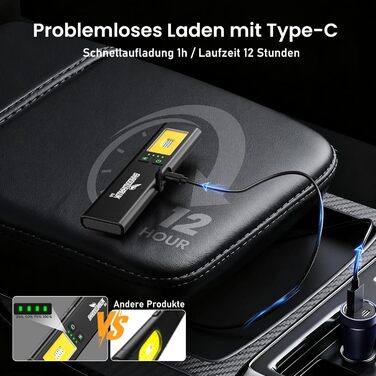 LED-ліхтарик Shadowhawk 2 шт. Зарядний, водонепроникний, COB, з магнітом та кліпсою, 7 режимів, чорний | Для кемпінгу, майстерні, надзвичайних ситуацій