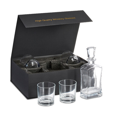 Relaxdays 5-Piece Whiskey Set with Decanter & Glasses
