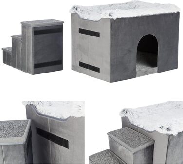 Будиночок для собак TRIXIE з драбиною, сірий (38039)