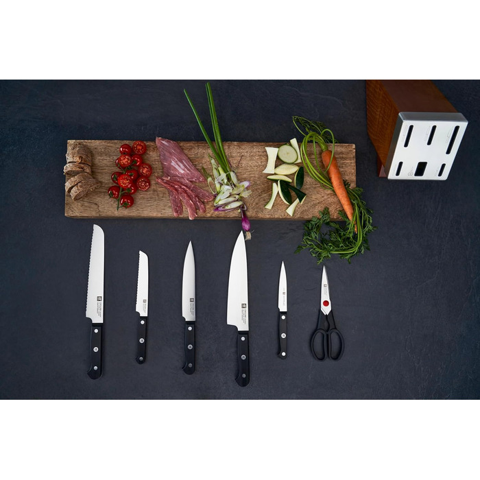 Набір ножів ZWILLING Gourmet самозагострювальний, 7 предметів, нержавіюча сталь, Німеччина, коричневий