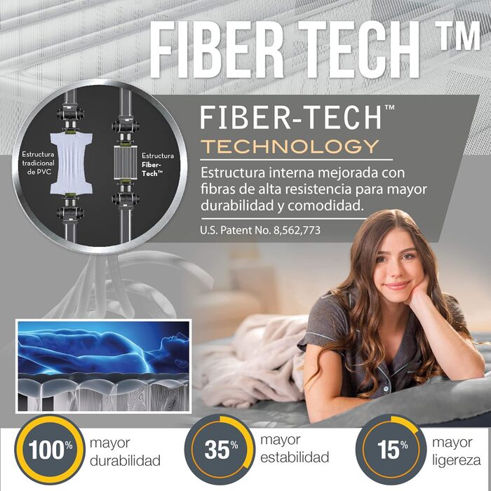 Надувний матрац Intex Dura-Beam Standard, 203 x 152 x 30 см, California King, кольоровий