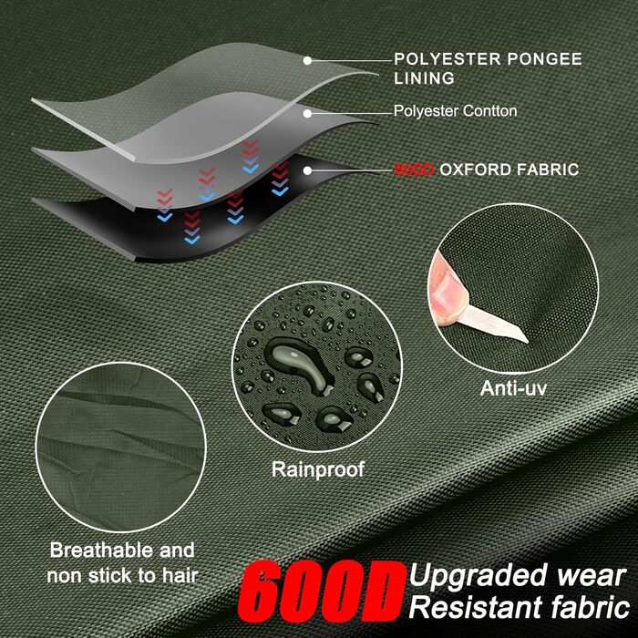 Водонепроникний килимок для собак GBKDQQ 90 x 60 см, для подорожей, миється, для собак та котів, портативний, для дому та на вулицю, кемпінг (зелений)