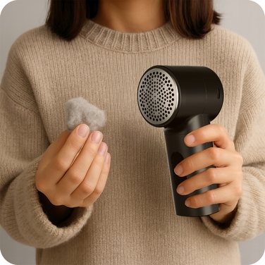 Електрична машинка для видалення катиків з одягу та светрів, USB, потужна, 6 лез