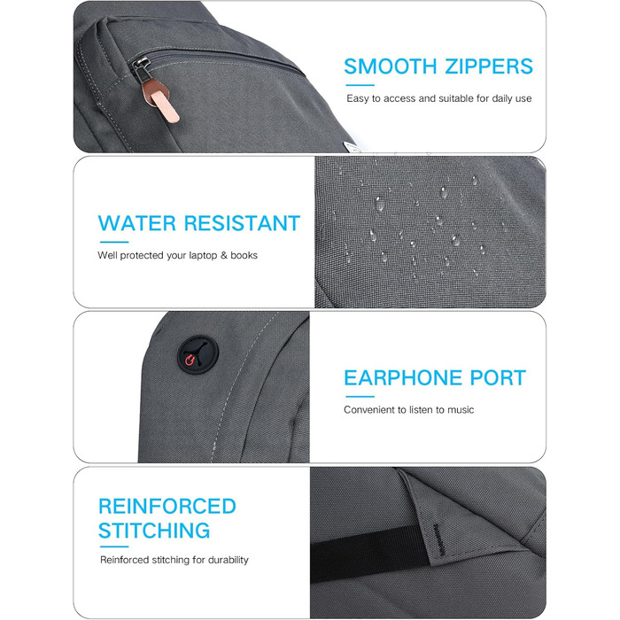 Жіночий рюкзак RAVUO, водонепроникний, для ноутбука 15.6