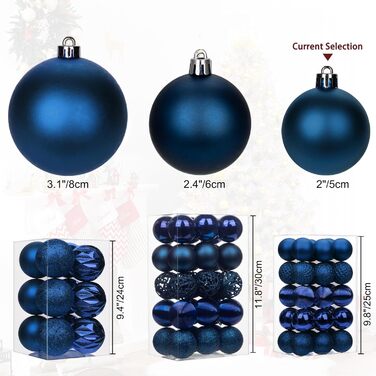 30 шт. Новорічні кулі-прикраси 5 см, золоті, міцні, для ялинки | Новорічні кулі