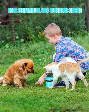 Складана пляшка для води для собак Lesotc, 520 мл, блакитний колір, для прогулянок та подорожей