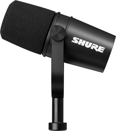 Мікрофон Shure MV7X XLR – Динамічний мікрофон для подкастів та вокалу, з технологією ізоляції звуку, чорний