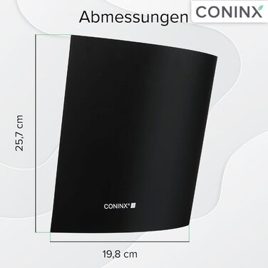 Coninx Knife Block without Knives Black - Modern Knife Block with Flexible Slats - Universal Knife Holder - Stylish Unloaded Knife Block - Facilitates Knife Storage