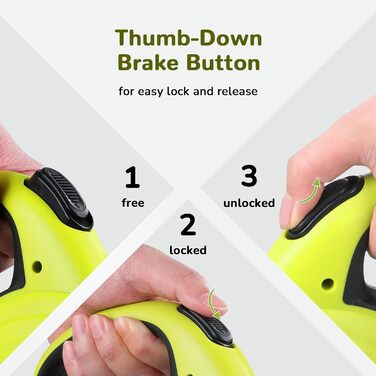 Рулетка для собак Pecute 10м, до 50 кг, зелена, антизаплутування, швидке гальмування