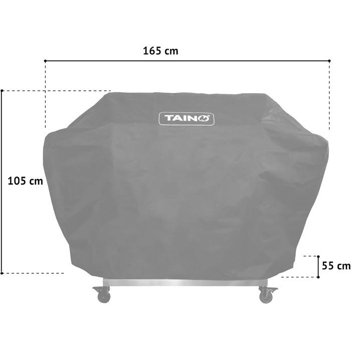 Чохол для газового гриля TAINO YAMARA 6 пальників Platinum/Black, захисна накидка