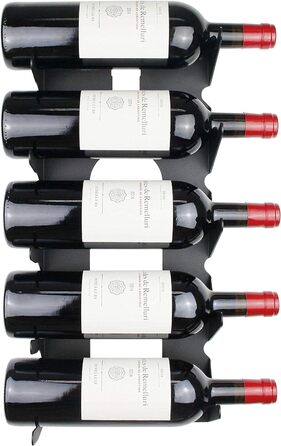 Steel wine rack for all types of wine, with wall mount and decorative molding. (2 x White)
