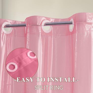 Завіса для душу Barossa Design Eva, 180x188 см, прозора блакитна (з магнітами)