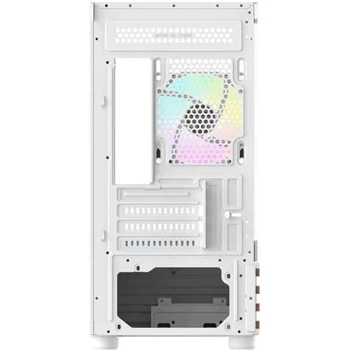 Корпус Thermaltake TG ARGB Micro-Tower з темперованим склом, 3 вентилятори ARGB, підтримка водяного охолодження 240/280мм, білий (View 170 Wood, Snow)