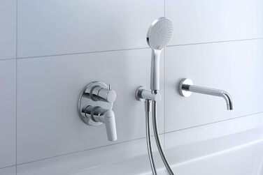 Душова лійка Duravit Universal з 3 режимами (Rain, Intense, Soft), ручна душова насадка Ø 110 mm, економія води MinusFlow, легко чиститься, хром