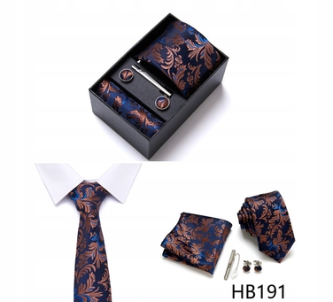 Набір аксесуарів для чоловіків: шовкова краватка, затискач та кишенкова хустка — вибір для справжнього джентльмена