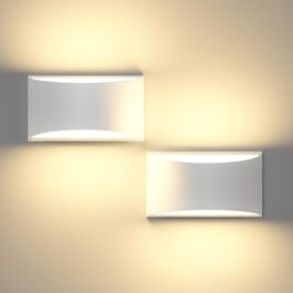 LED-стінні світильники 2 шт. - 10W, G9, вологостійкі, тепле біле світло 3000K для балкона, вітальні, спальні, коридору, гаража (біло-тепле)