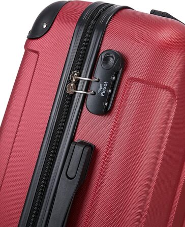 Чемодан Flexot® F-2045: набір з 3 шт., ручна поклажа, валіза на колесах, ручна поклажа (XL, рубіново-червоний)