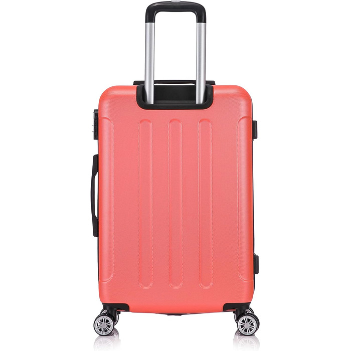Чемодан Flexot® F-2045, 3-секційний набір, ручна поклажа, валіза на колесах, ручна поклажа, валіза-набір, валіза з твердим корпусом (L, неоново-помаранчевий)