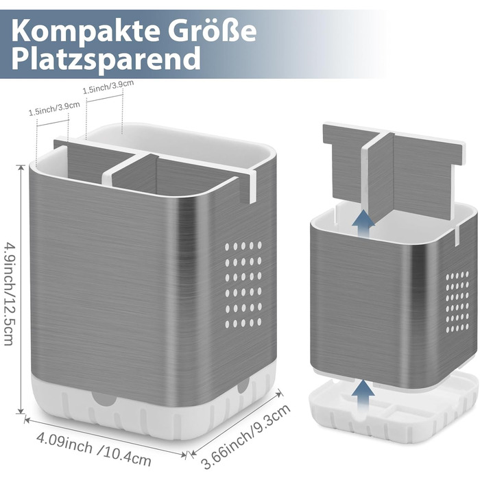 Тримач для електричної зубної щітки з підставкою для насадок та зливом | Організатор для ванної кімнати