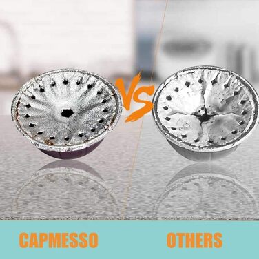 CAPMESSO Reusable VertuoLine Capsule Lid - Compatible with VertuoLine Espresso Machine Coffee Pads - 64 mm (200 / Pack)