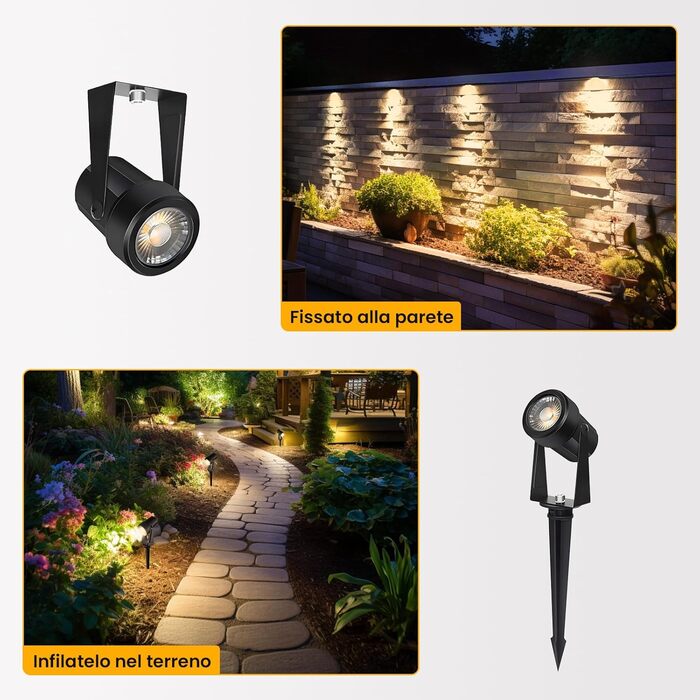 LED-стрічкова освітлення для саду, 14м, 4 шт, тепле біле світло 3000K, водонепроникність IP65, 27V, 600lm, 6-в-1, для саду, тераси, під'їзду