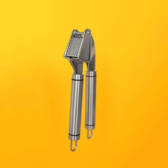 Набір для часнику Deiss PRO: прес-часникодавна та силіконова очищувачка з нержавіючої сталі, придатна для посудомийної машини