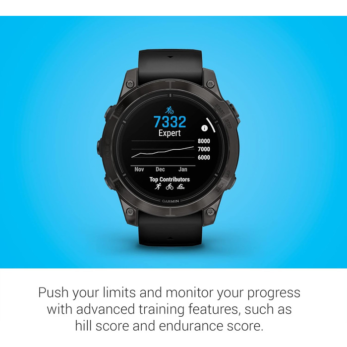 Розумний годинник Garmin epix Pro (Gen 2) Sapphire Edition 51 мм: преміум-функції та технології, вбудований ліхтарик, матеріал - сапфірове скло