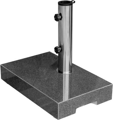Andora Umbrella Stand, Granite, 25 kg, Dark Grey, Balcony Stand, Max 48mm Stem