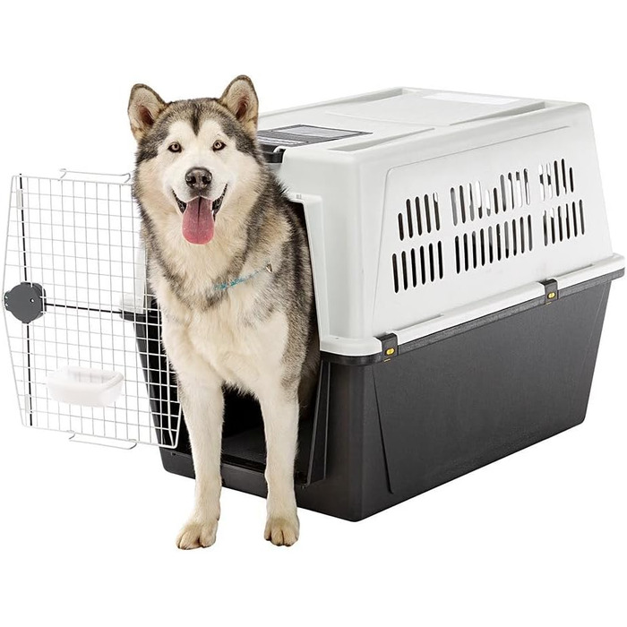 Транспортна переноска для собак Ferplast ATLAS 50, сіра, 55,5 x 81 x 59,5 см (зовнішні розміри: 101 x 69 x 76 см)