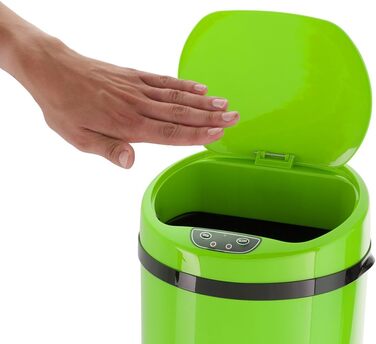 Сміттєвий бак Echtwerk з сенсором, 30л, нержавіюча сталь INOX Black (Inox Lemon), електричний, інфрачервоний датчик руху