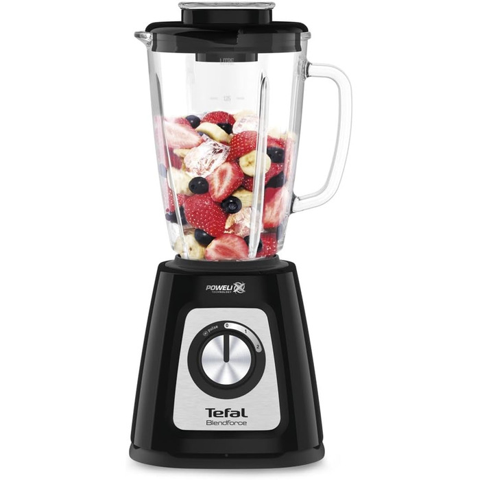 Блендер Tefal BL4358, стаціонарний, скляна чаша 1.75 л, чорний