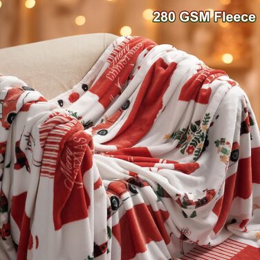 PHF Плед з флісу 150x200 см - м'який, теплий, екологічний плед для дивану, ліжка, софи, ковдра, теплий плед PHF