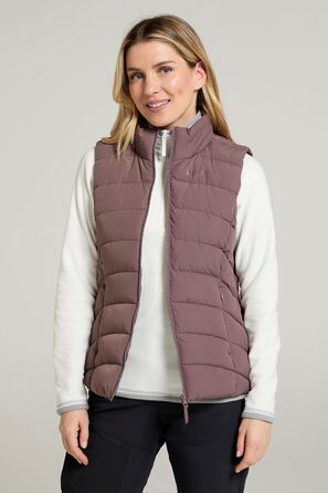 Жіночий жилет Mountain Warehouse Opal з утеплювачем - легка термокуртка, кишені на блискавці, водовідштовхувальний (32, маульфорсграу)