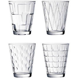 Villeroy & Boch - Dressed Up Water Glass Set, 16-piece, 310 ml, crystal glass, dishwasher-safe, 4x 4-piece set assorted