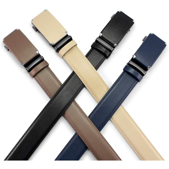 Чоловічий шкіряний ремінь DOOPAI 115 см, регульований розмір, бежевий колір