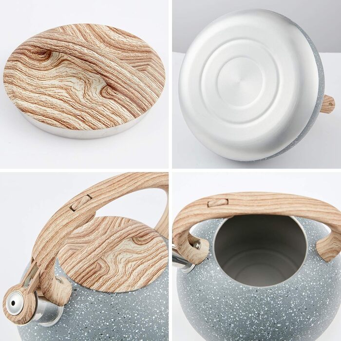 Чайник-заварник зі сталі, 2.2л (сірий) - для плити, індукції