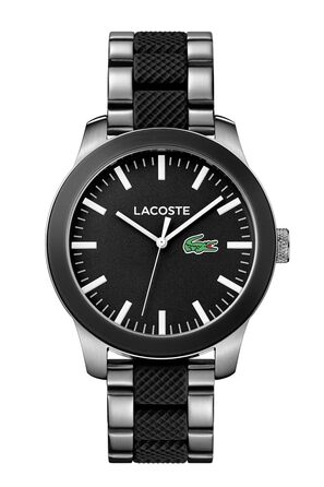 Годинник чоловічий Lacoste Analog Quartz 2010890 з силіконовими деталями та сталевим браслетом
