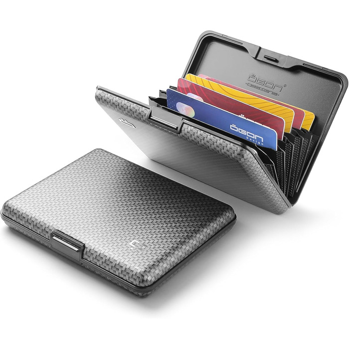 Чоловічий гаманець ÖGON -DESIGNS Smart Case Big Stockholm з великою місткістю, RFID-захистом та ефектом карбону