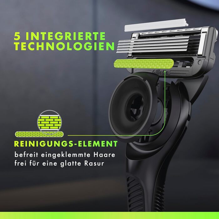Чоловіча бритва Gillette Labs, металевий станок для вологого гоління, чорний