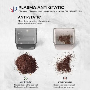 Кавомолка кавова електрична Cafelffe MK-301 з конічним жорнами, 48 ступенів помолу, нержавіюча сталь