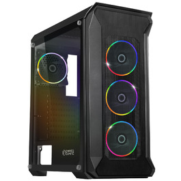 Ігровий корпус для ПК Empire Gaming Darkwitcher ATX, ARGB, металева сітка, загартоване скло, 4 PWM вентилятори 120мм, чорний